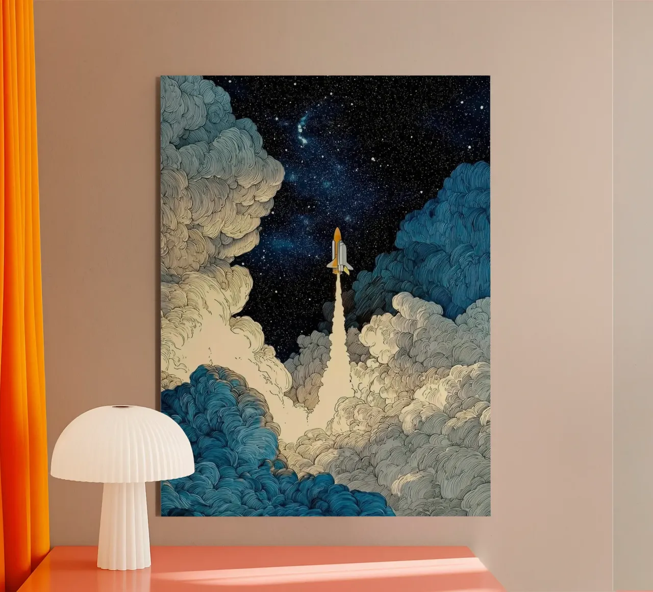 spaceship and cloud alluminio dibond da scoten