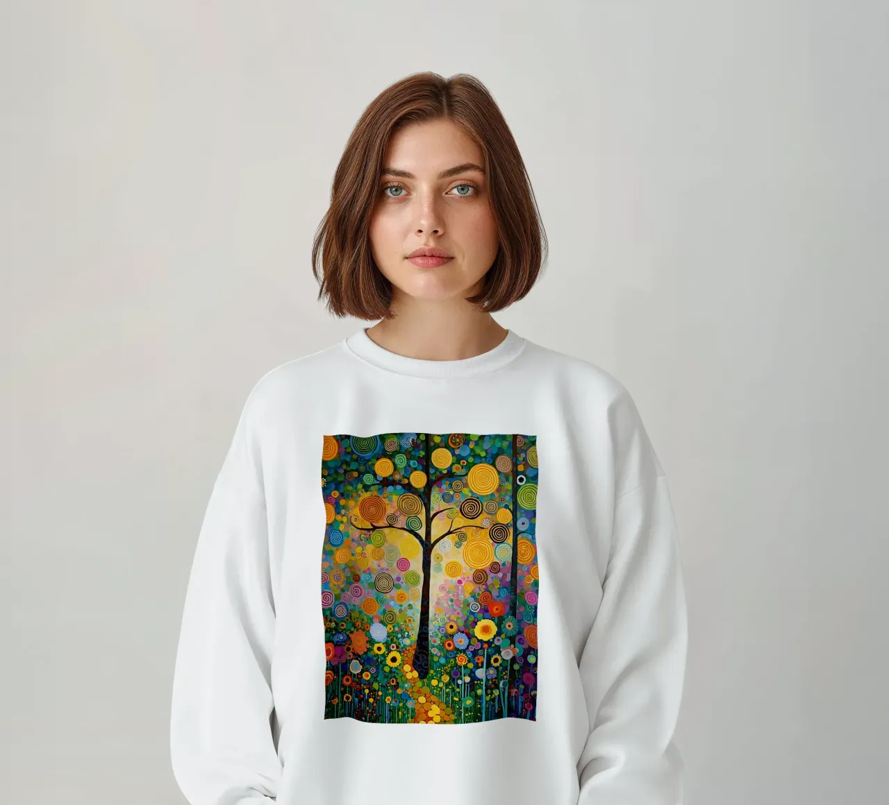 Forest flowers colorful, style Klimt felpa da MATEOart