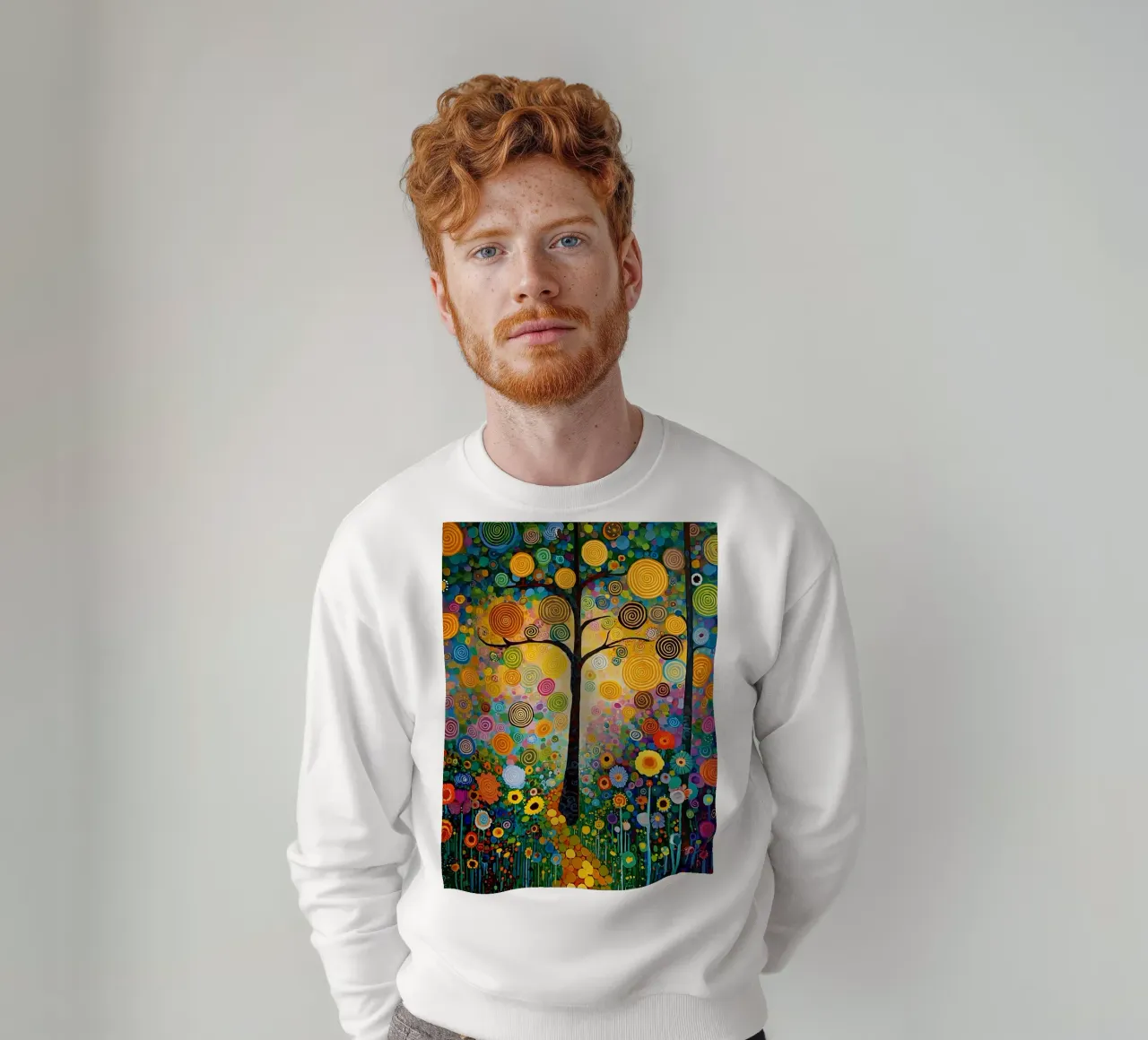 Forest flowers colorful, style Klimt felpa da MATEOart