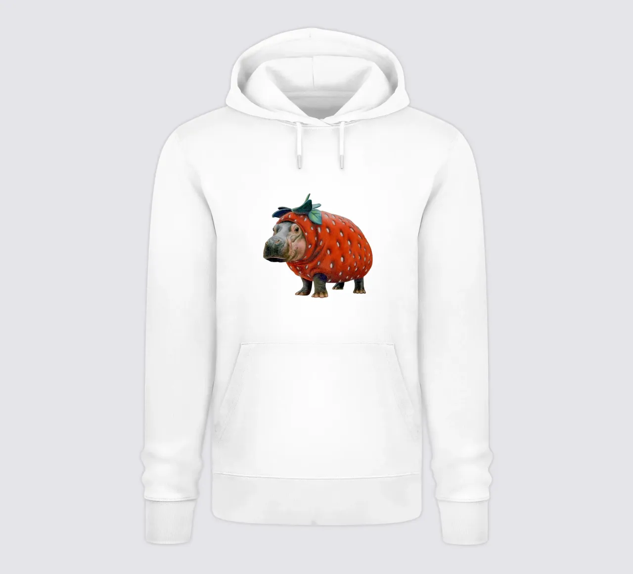 Ippopotamo fragola felpa con cappuccio da Graphit und Farbe