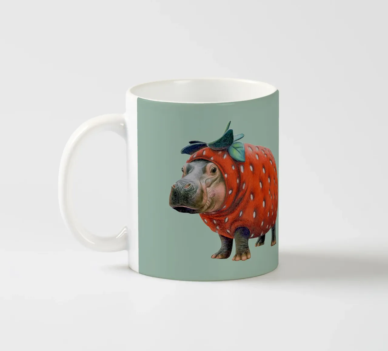 Ippopotamo fragola tazza in ceramica da Graphit und Farbe