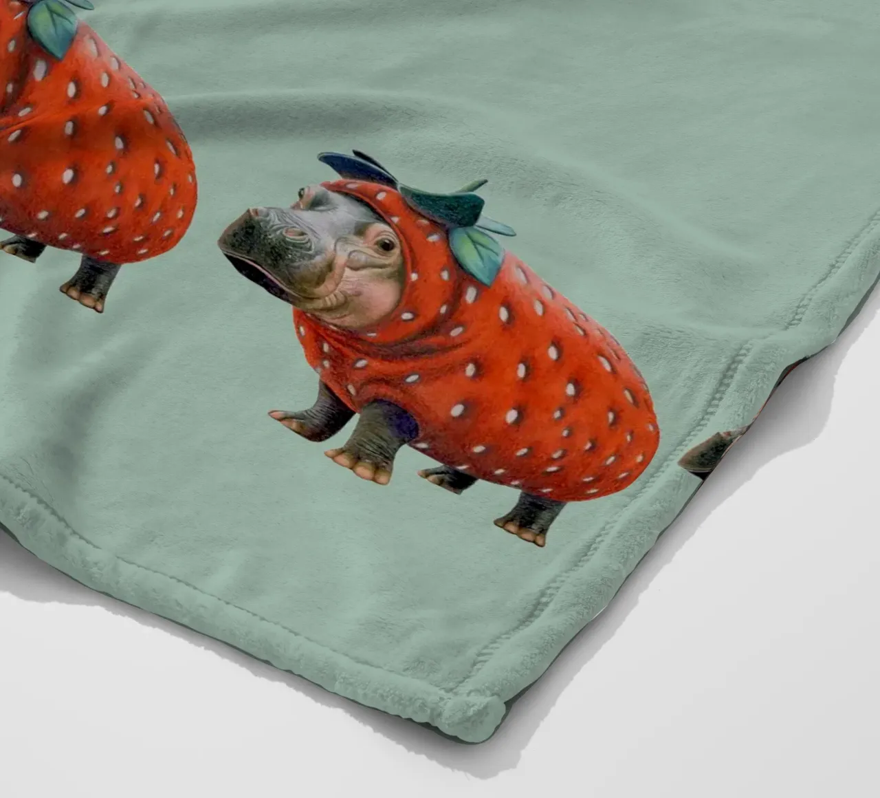 Ippopotamo fragola coperta in pile da Graphit und Farbe
