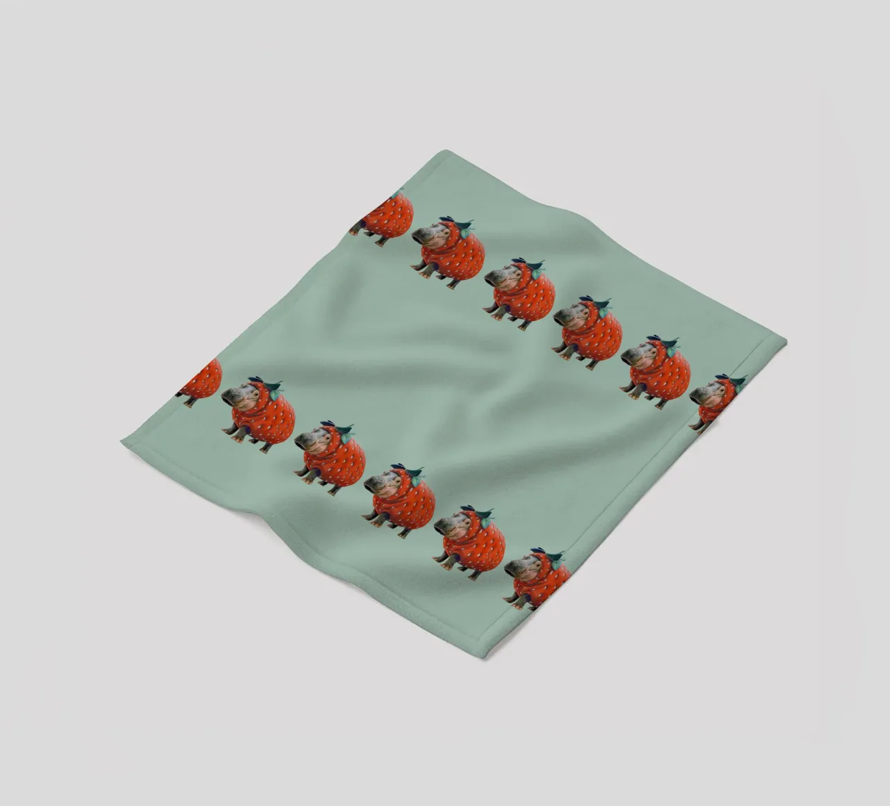 Ippopotamo fragola coperta in pile da Graphit und Farbe
