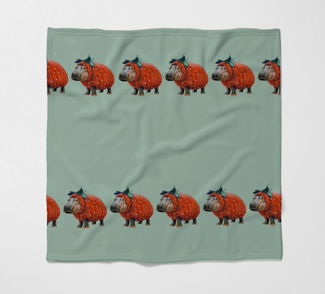Ippopotamo fragola coperta in pile da Graphit und Farbe