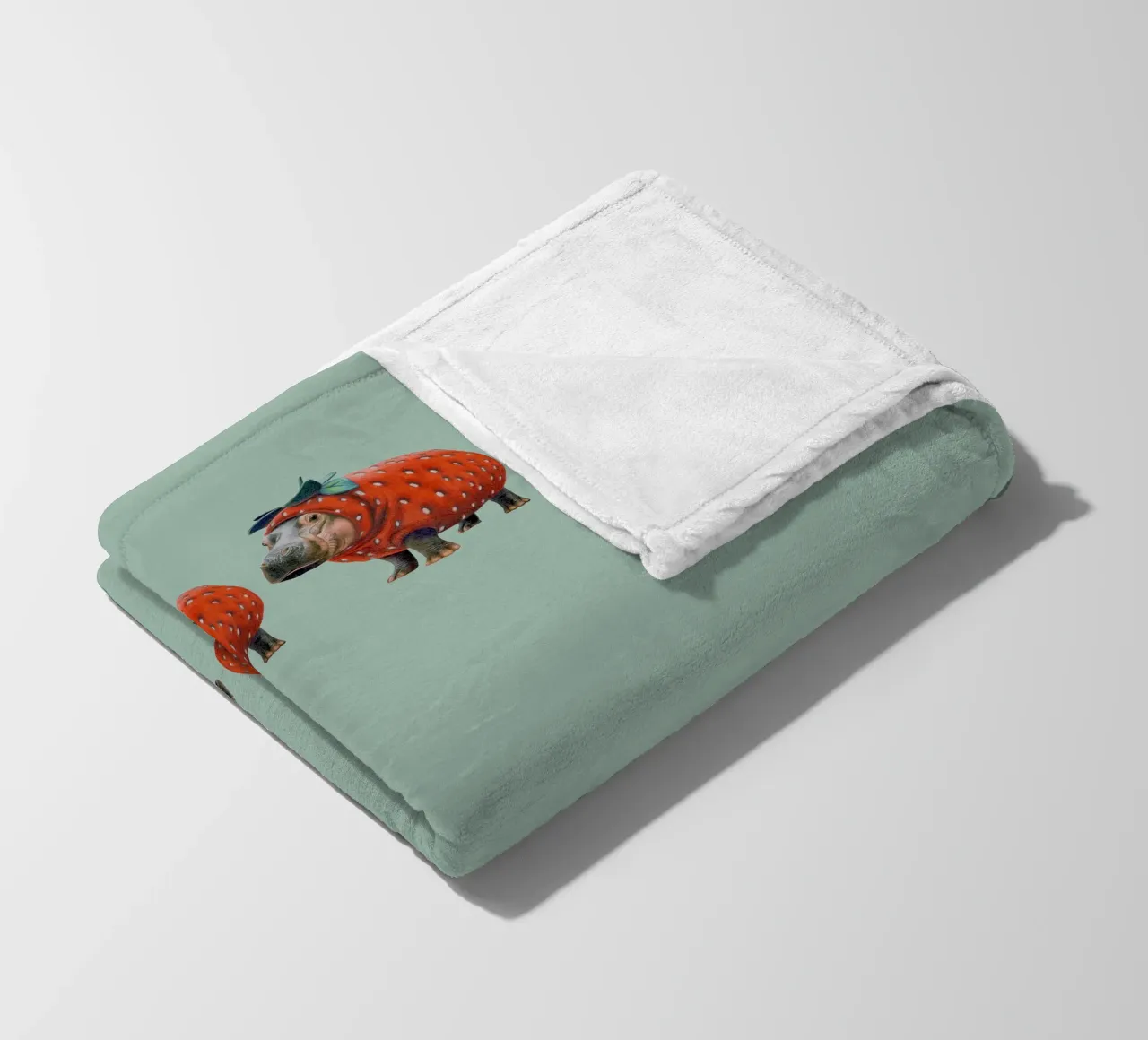 Ippopotamo fragola coperta in pile da Graphit und Farbe