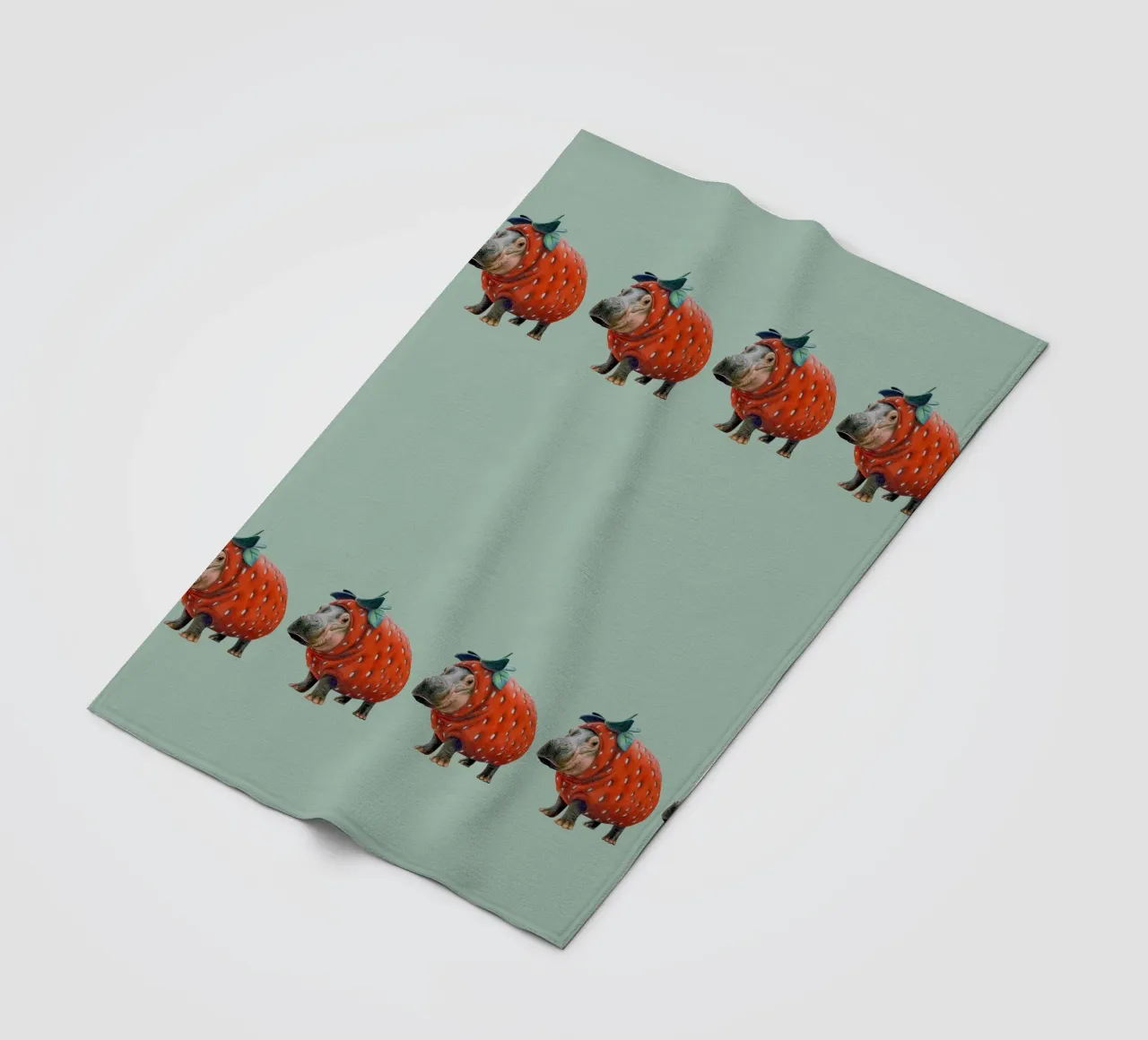 Ippopotamo fragola coperta in pile da Graphit und Farbe