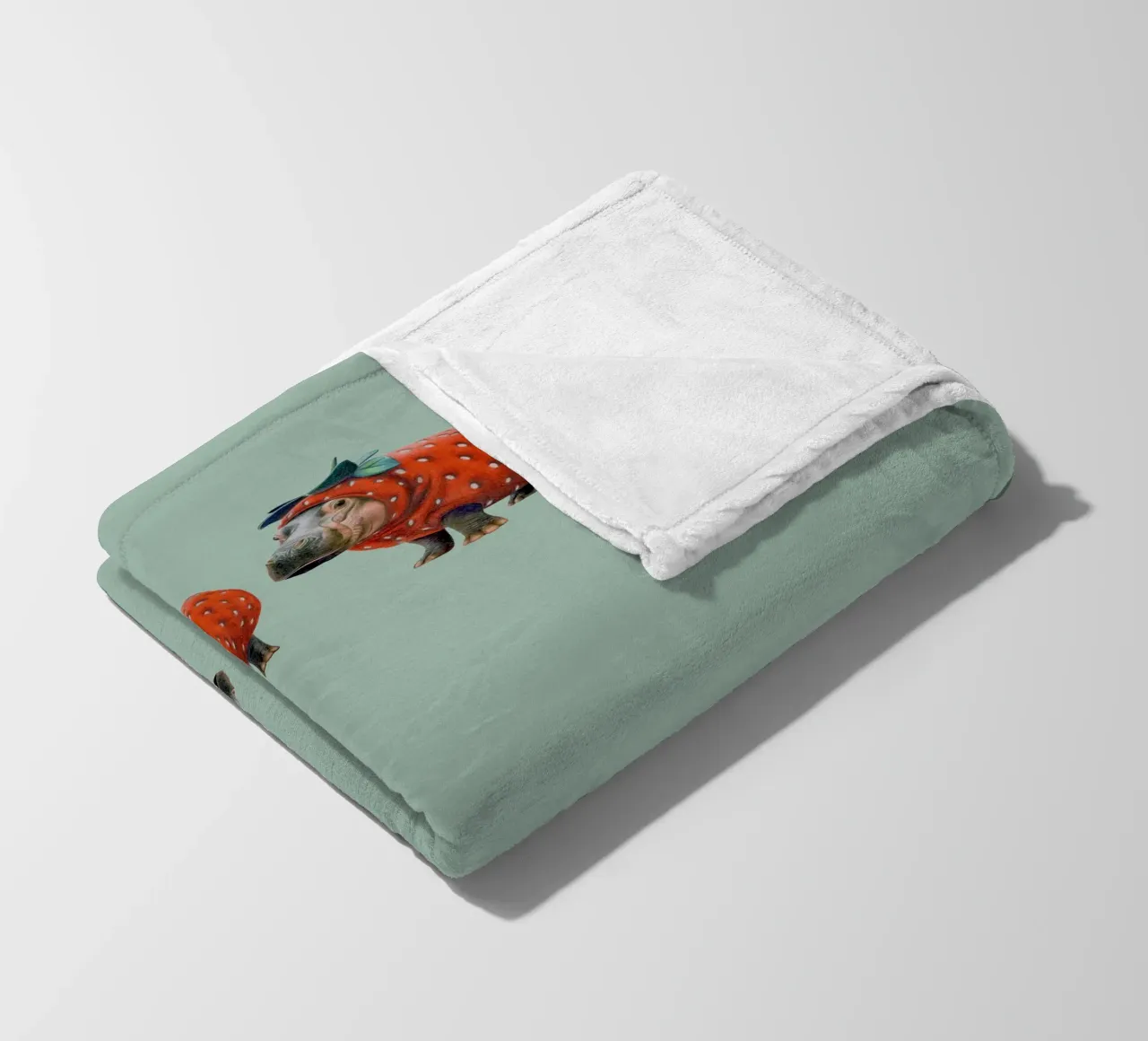 Ippopotamo fragola coperta in pile da Graphit und Farbe