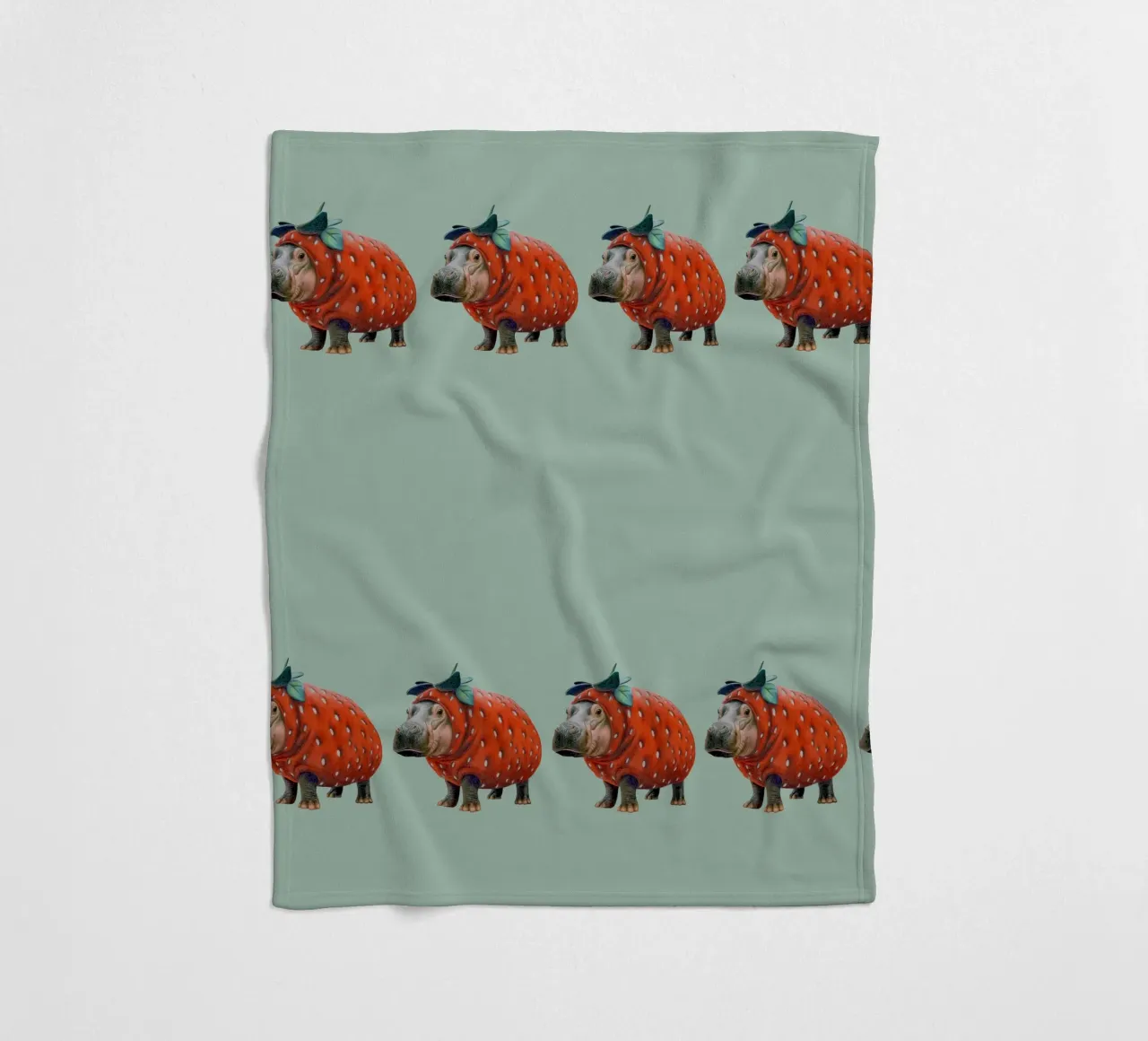 Ippopotamo fragola coperta in pile da Graphit und Farbe