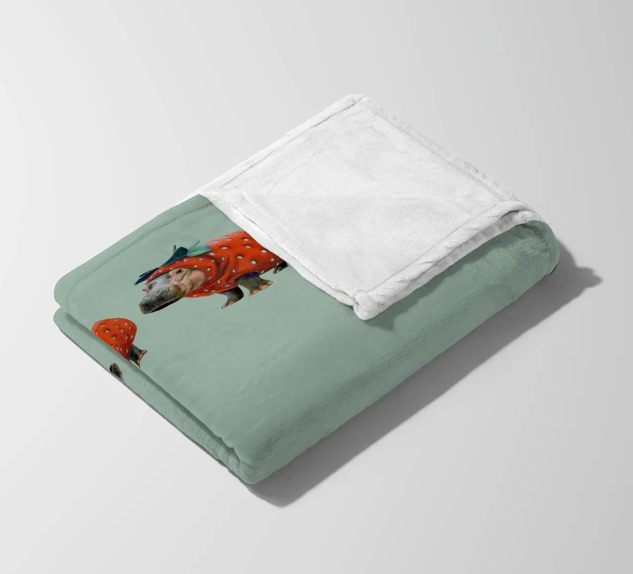 Ippopotamo fragola coperta in pile da Graphit und Farbe