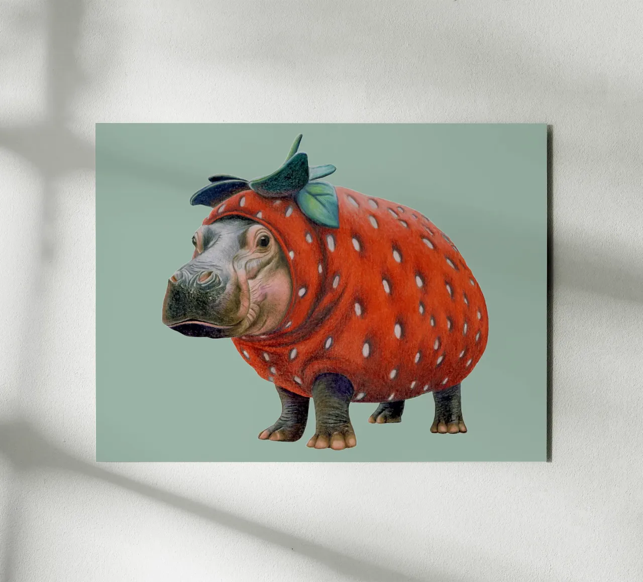 Ippopotamo fragola alluminio dibond da Graphit und Farbe