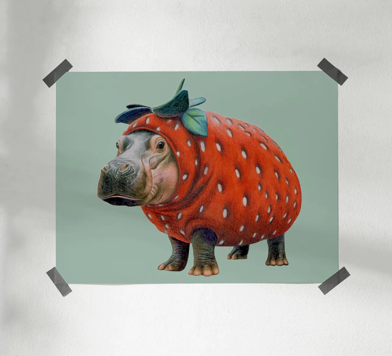 Ippopotamo fragola carta hahnemühle da Graphit und Farbe