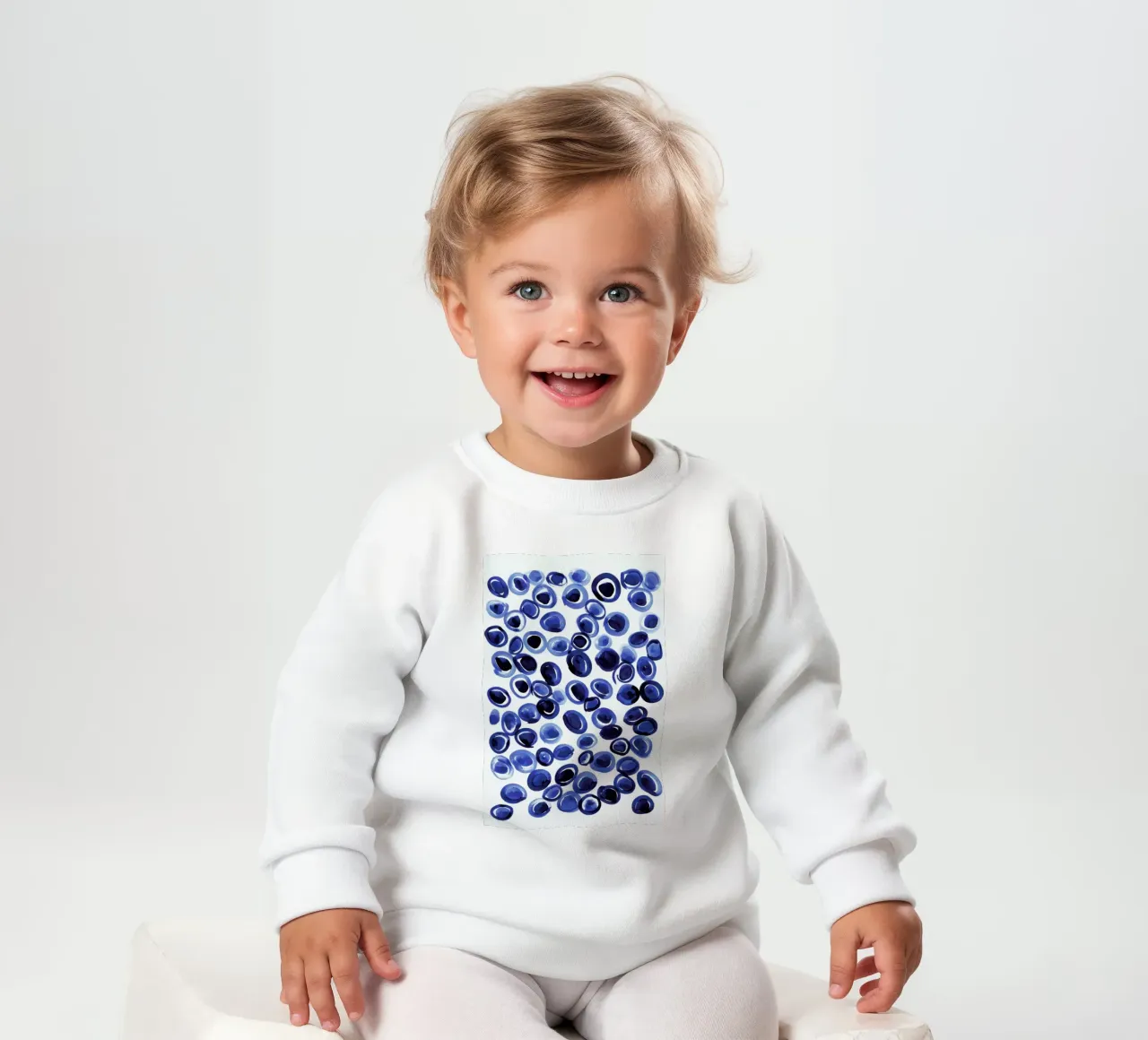Blue Pebble felpa neonato da Amy Sia