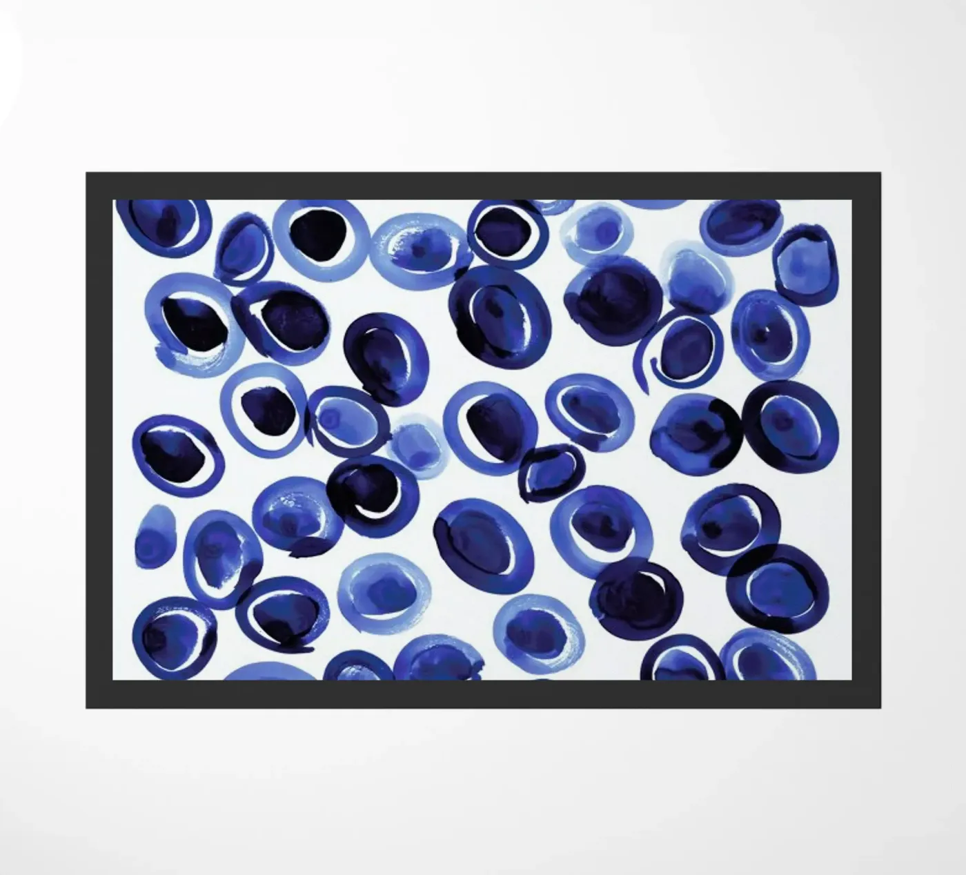 Blue Pebble doormat by Amy Sia