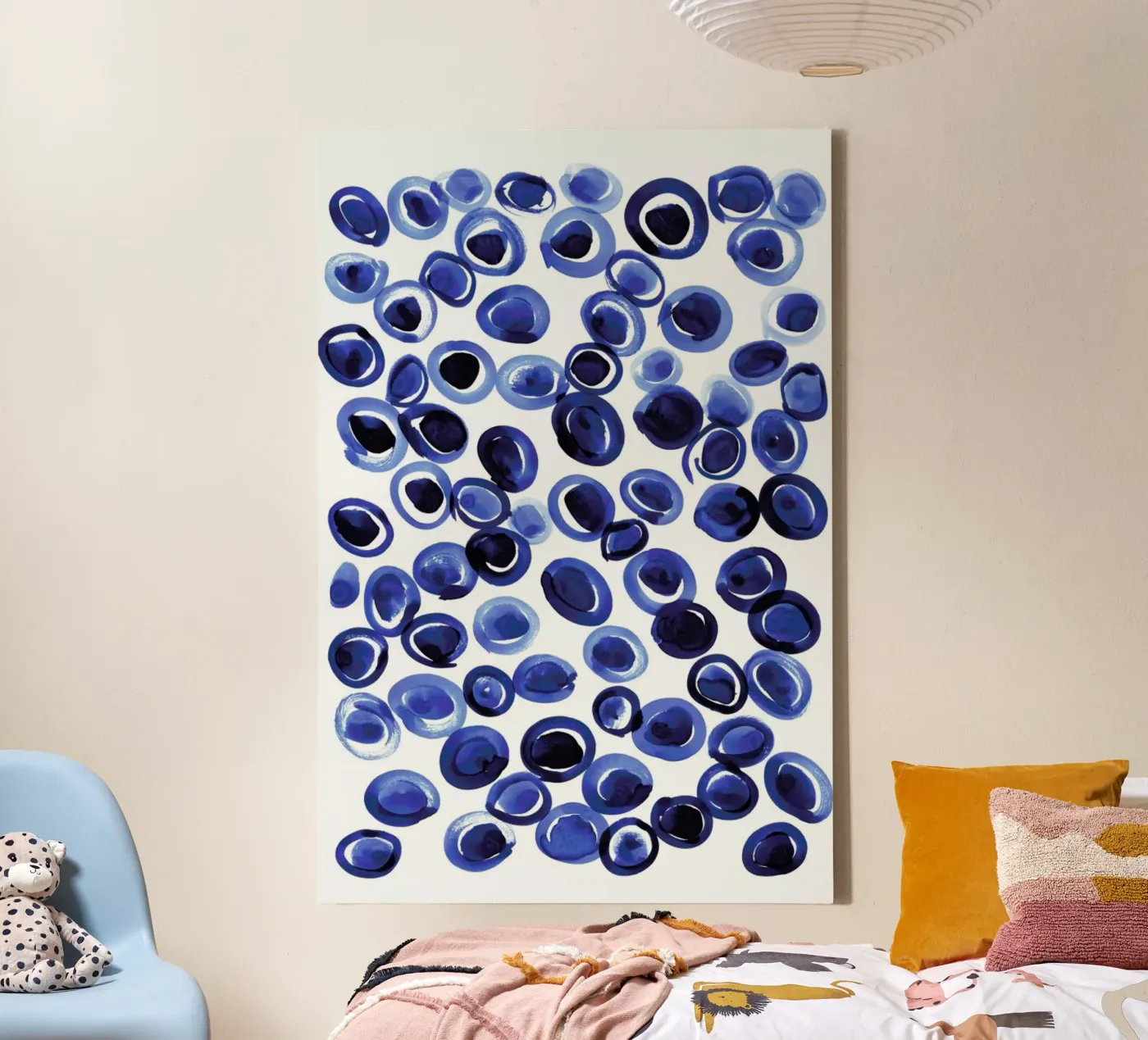 Blue Pebble tela da Amy Sia