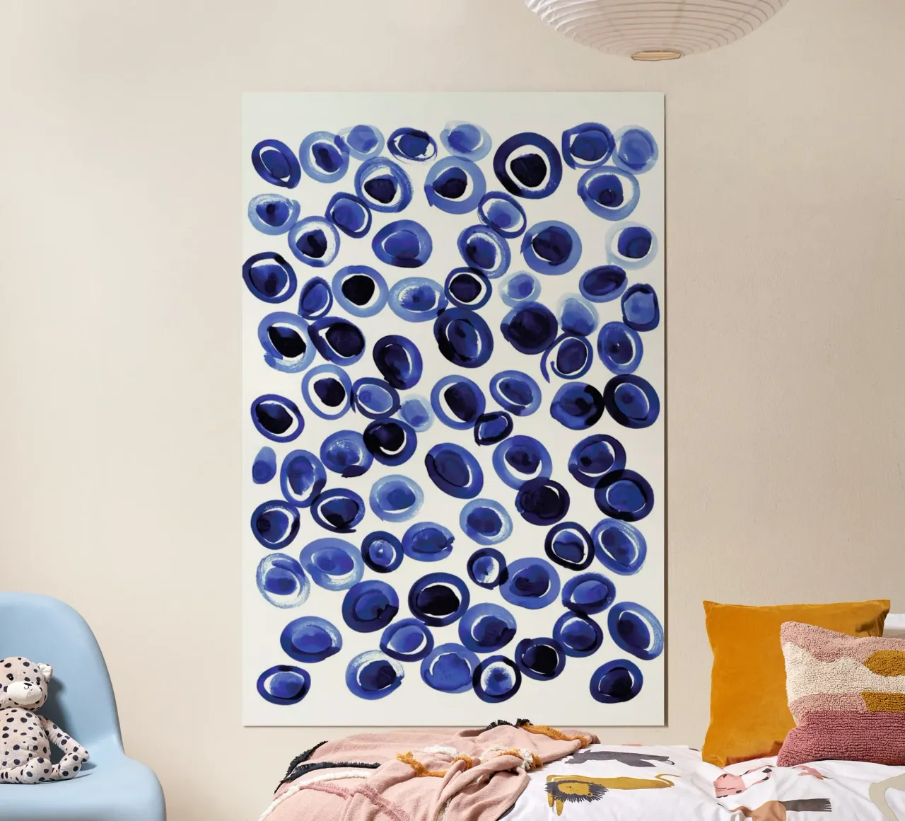 Blue Pebble poster con telaio in plastica da Amy Sia