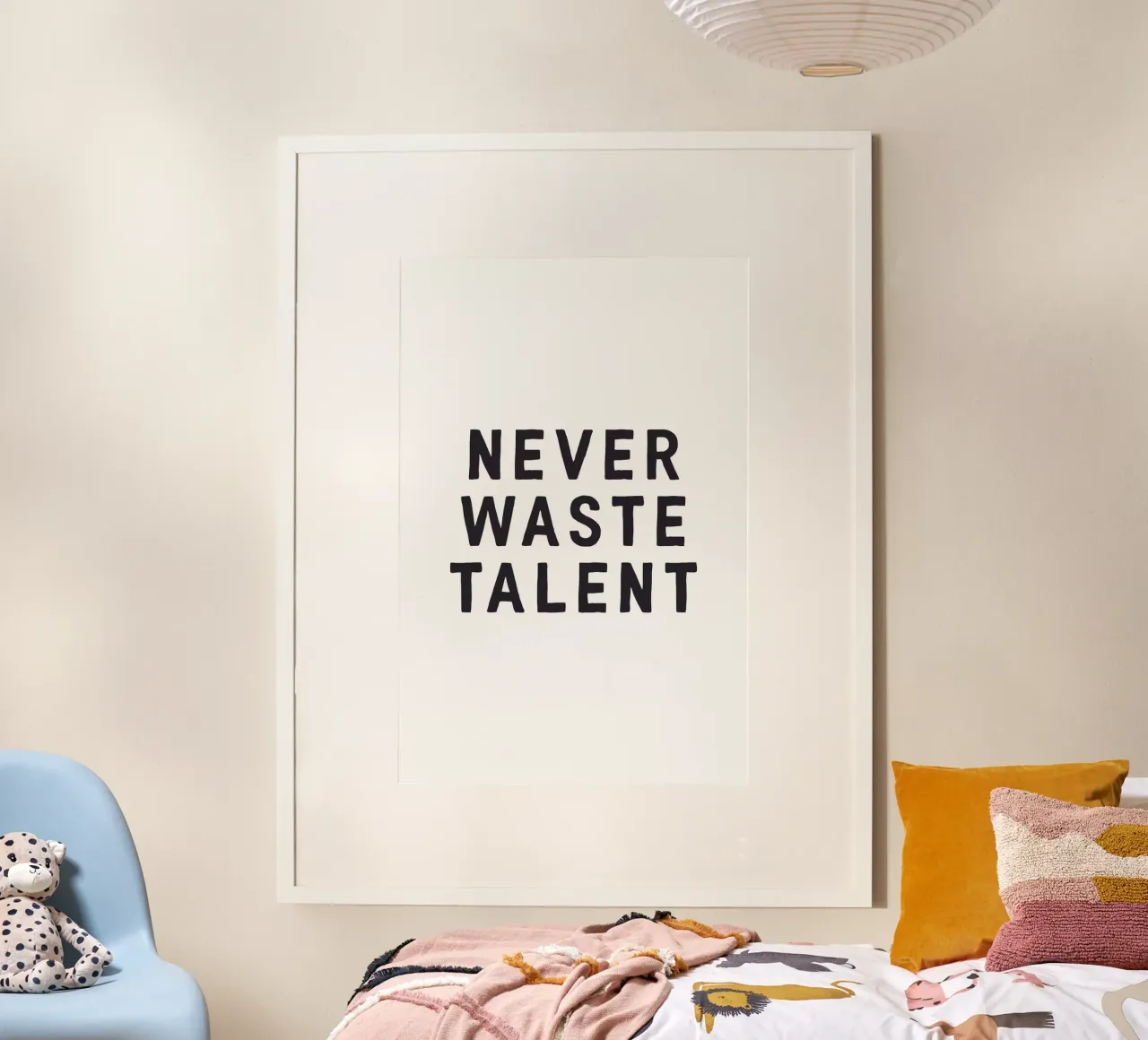 Never Waste Talent poster avec cadre en aluminium de The Native State
