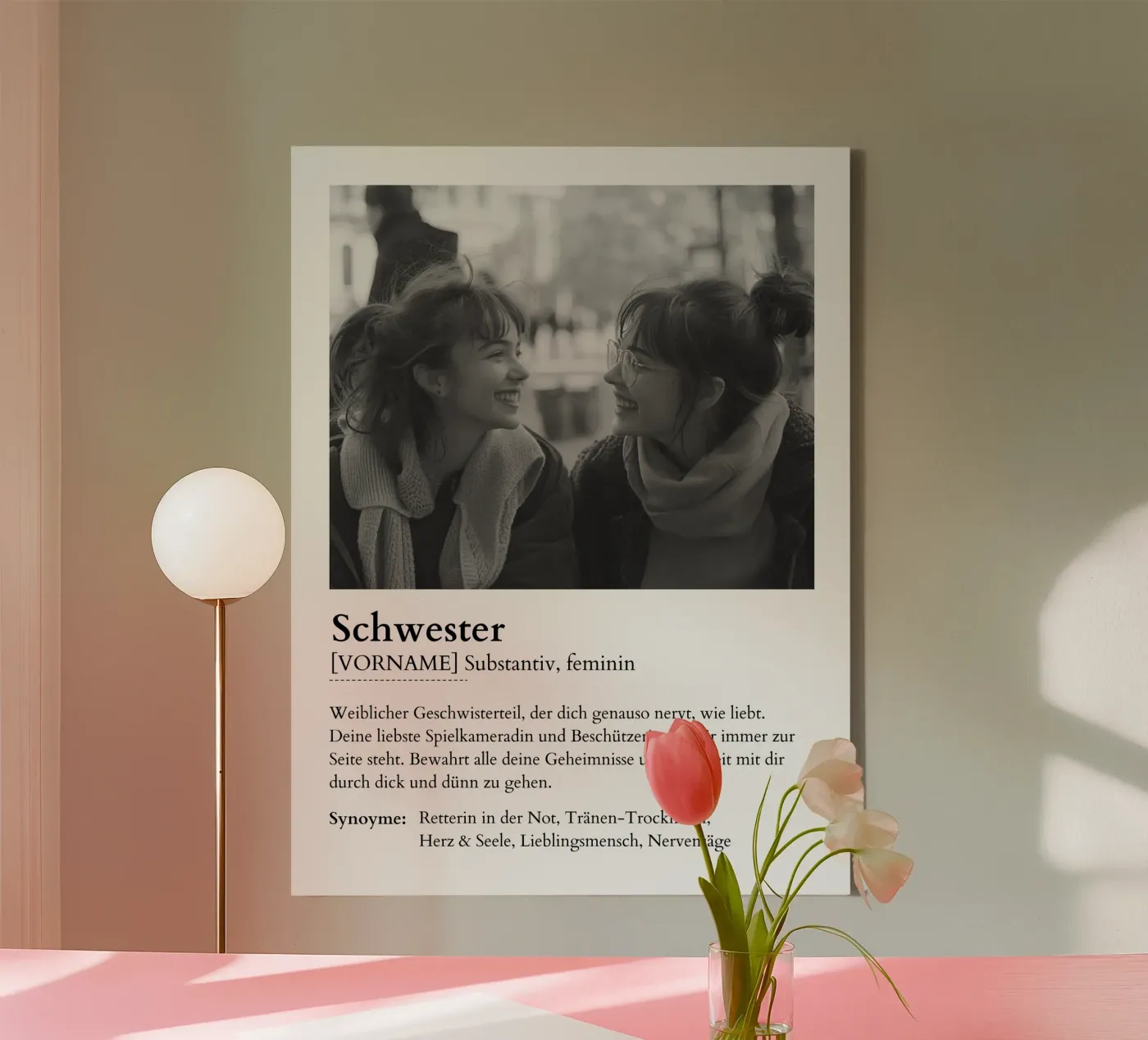 Schwester canvas van Gift Ideas