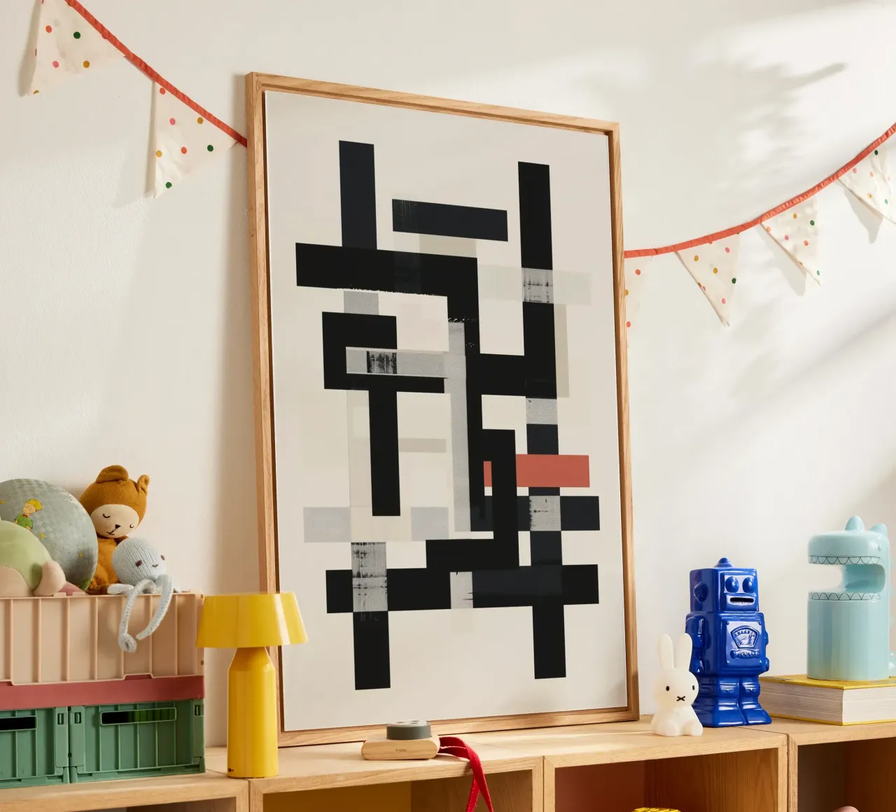 Contemporary Abstract Grid Composition plexiglass da Geometrica