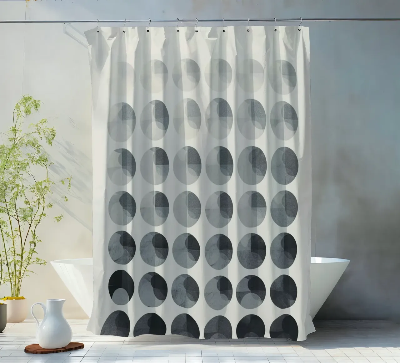 Minimal Conceptual Circle Matrix tenda da doccia da Geometrica