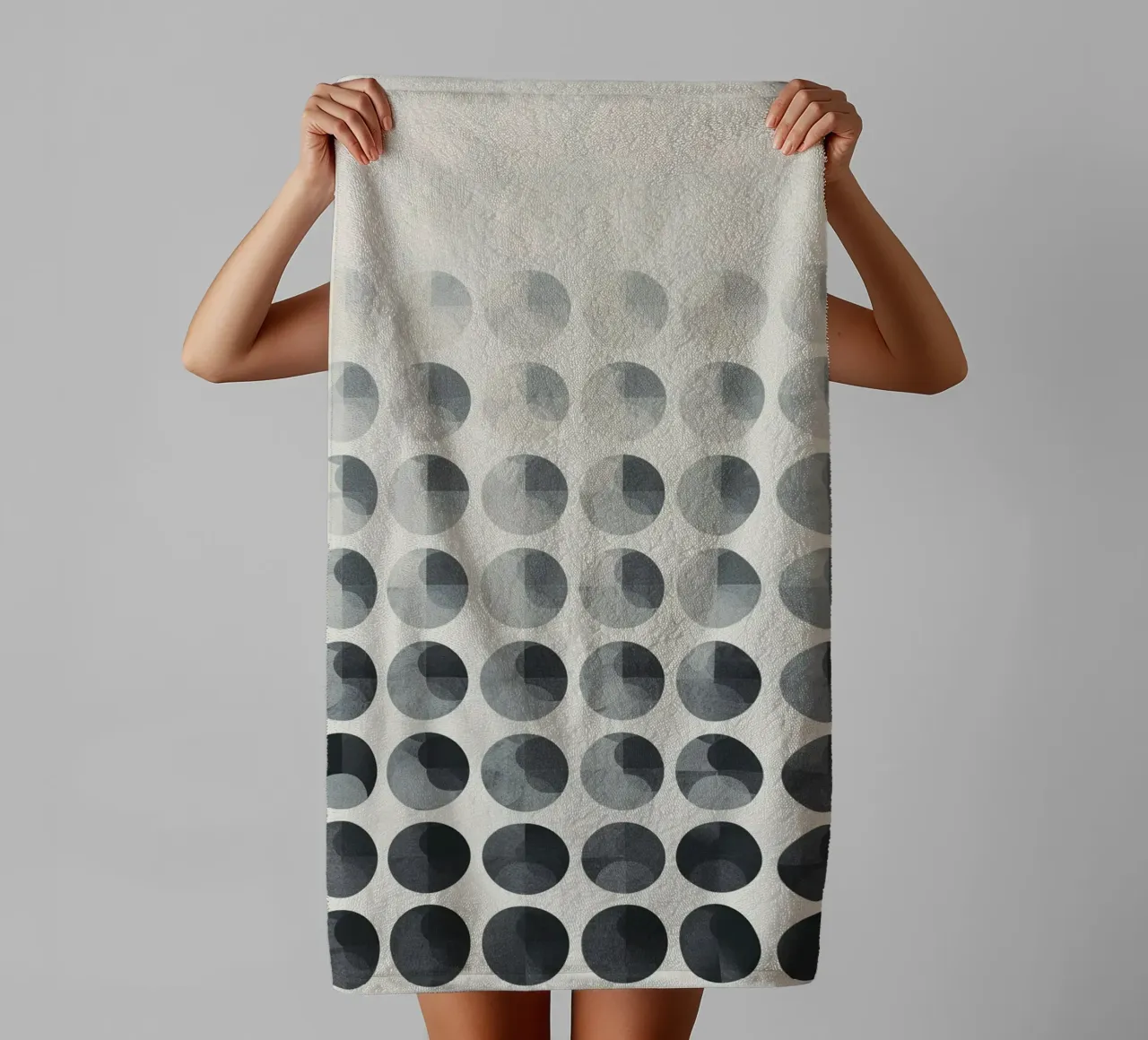 Minimal Conceptual Circle Matrix towel by Geometrica