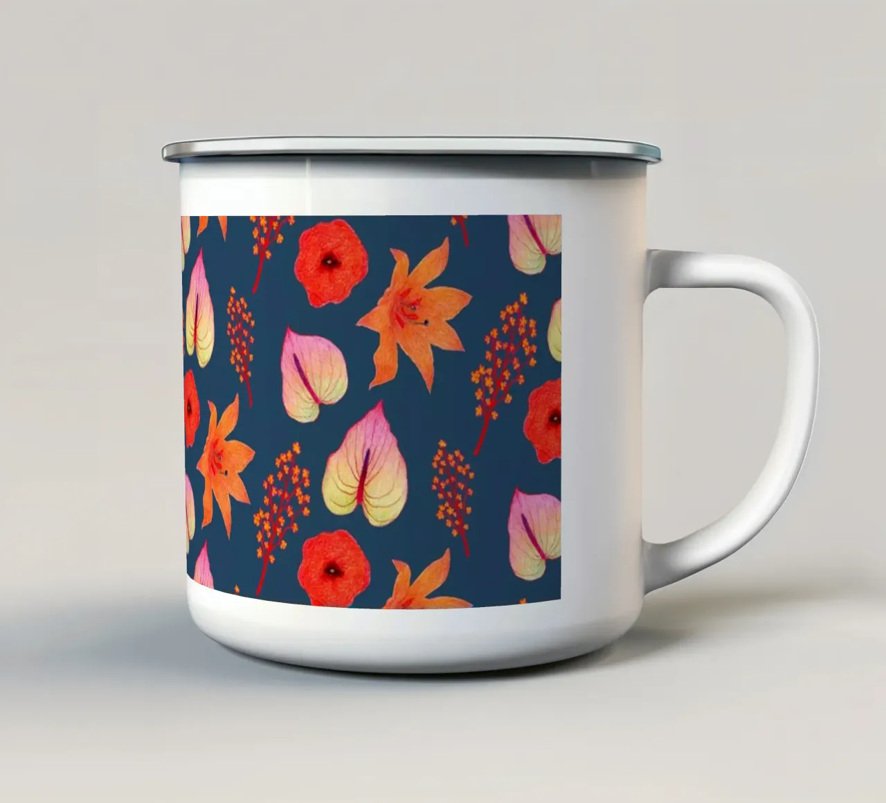 Autumn Vibes III tazza in smalto da Natalie Foss