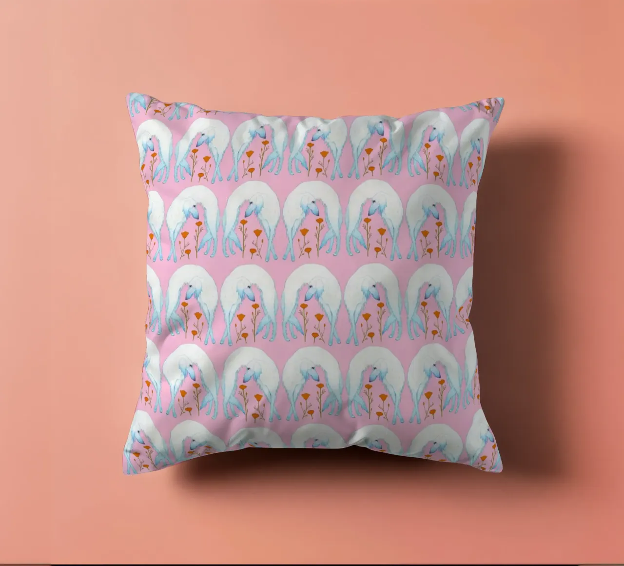 Borzoi pattern cuscino da Natalie Foss