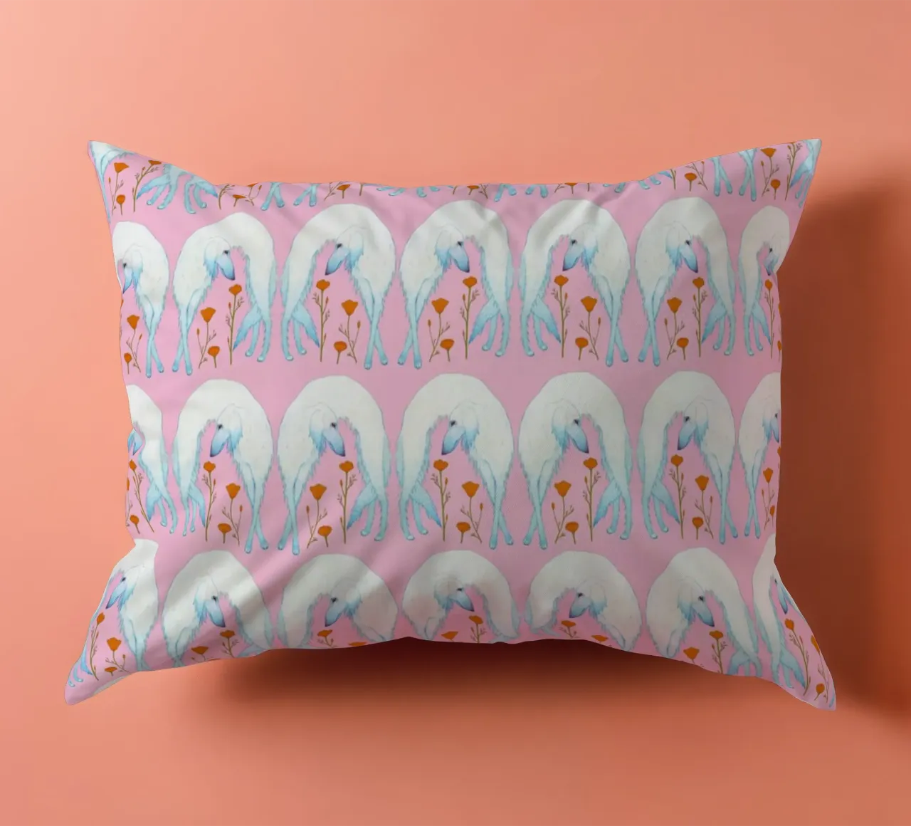 Borzoi pattern cuscino da Natalie Foss