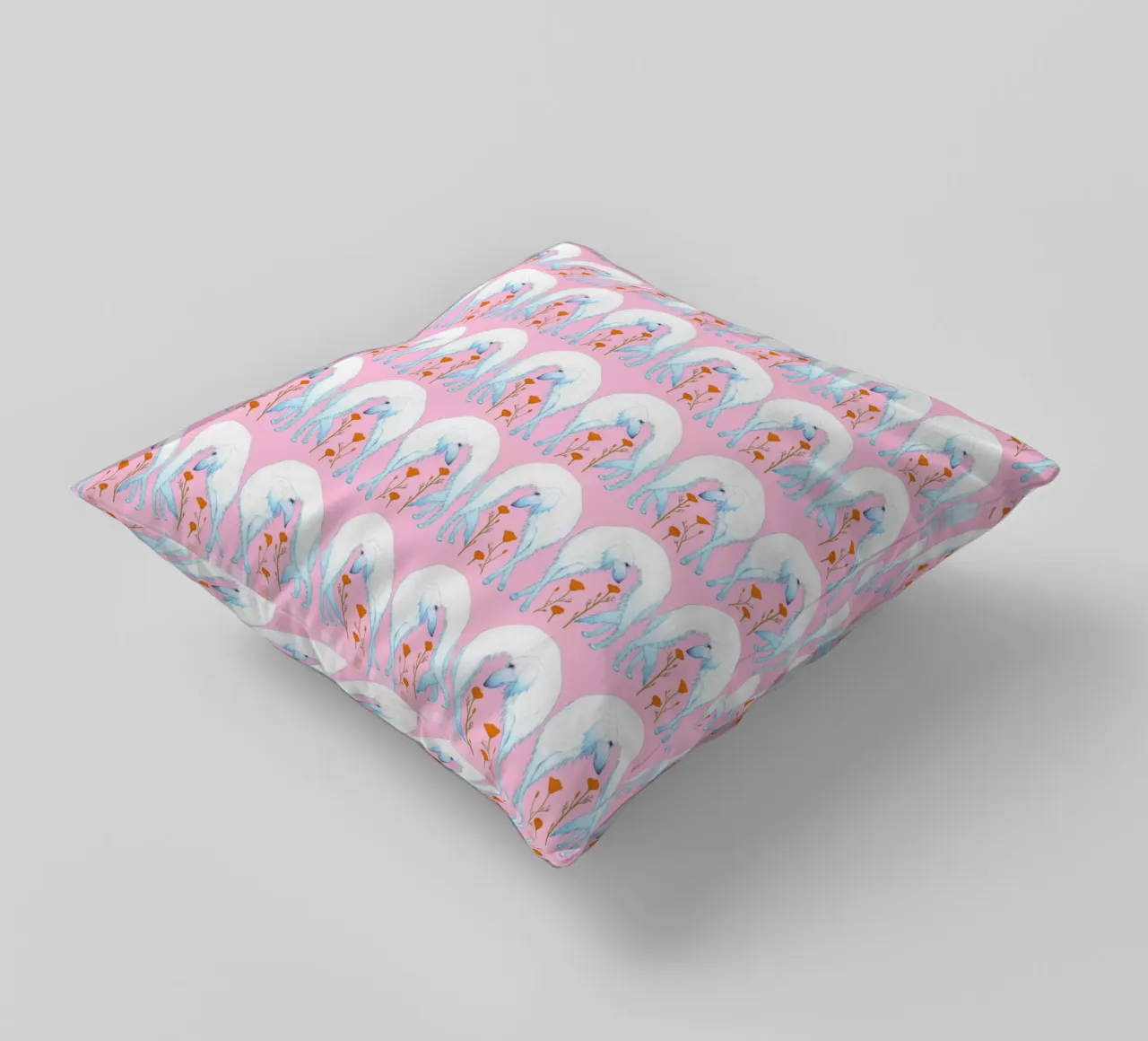 Borzoi pattern cuscino da Natalie Foss
