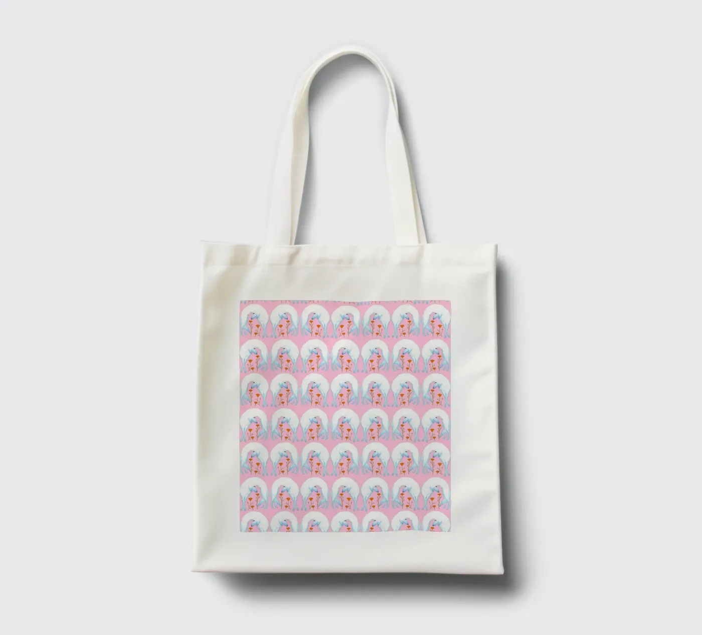 Borzoi pattern tote bag by Natalie Foss
