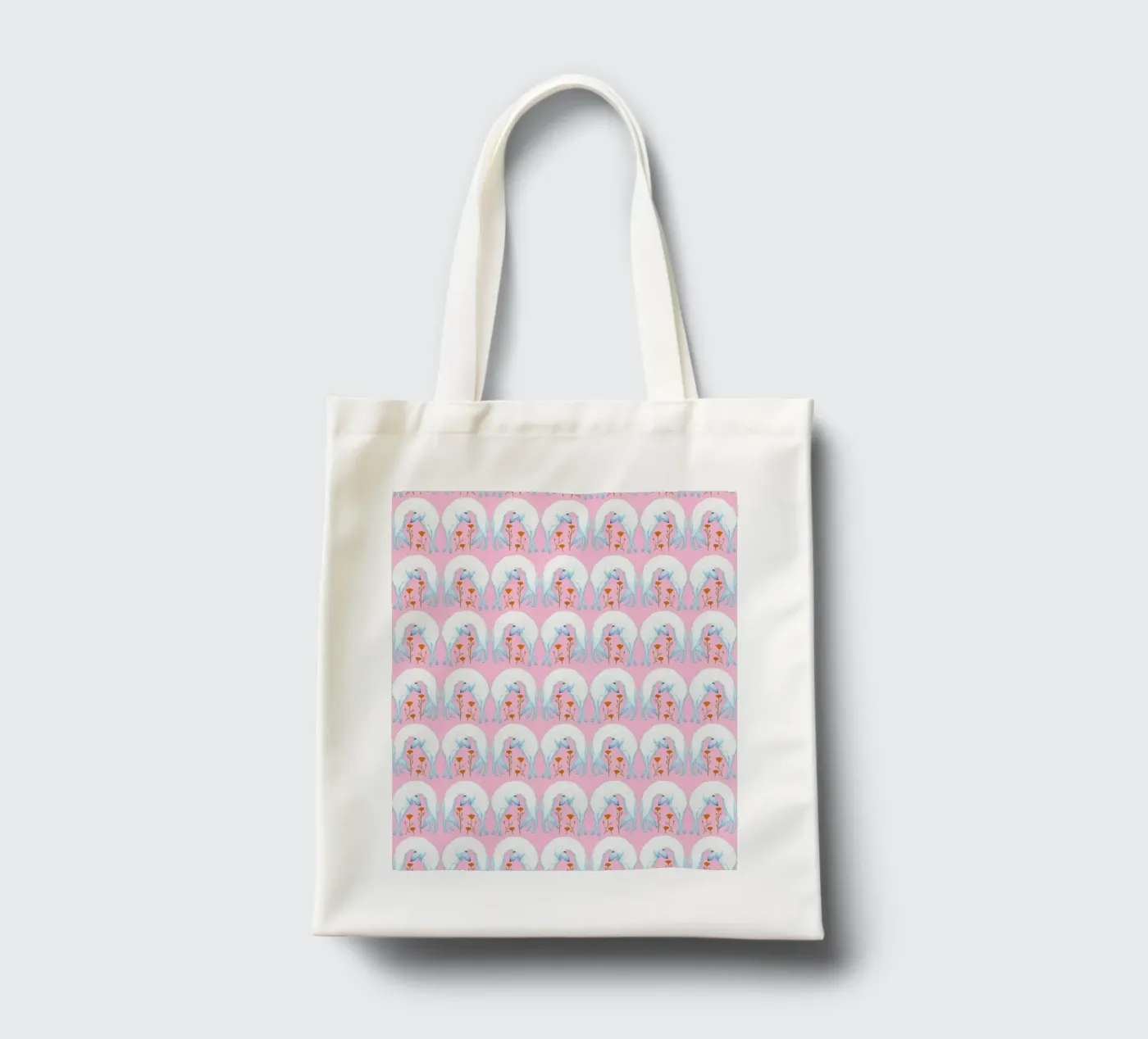 Borzoi pattern tote bag by Natalie Foss