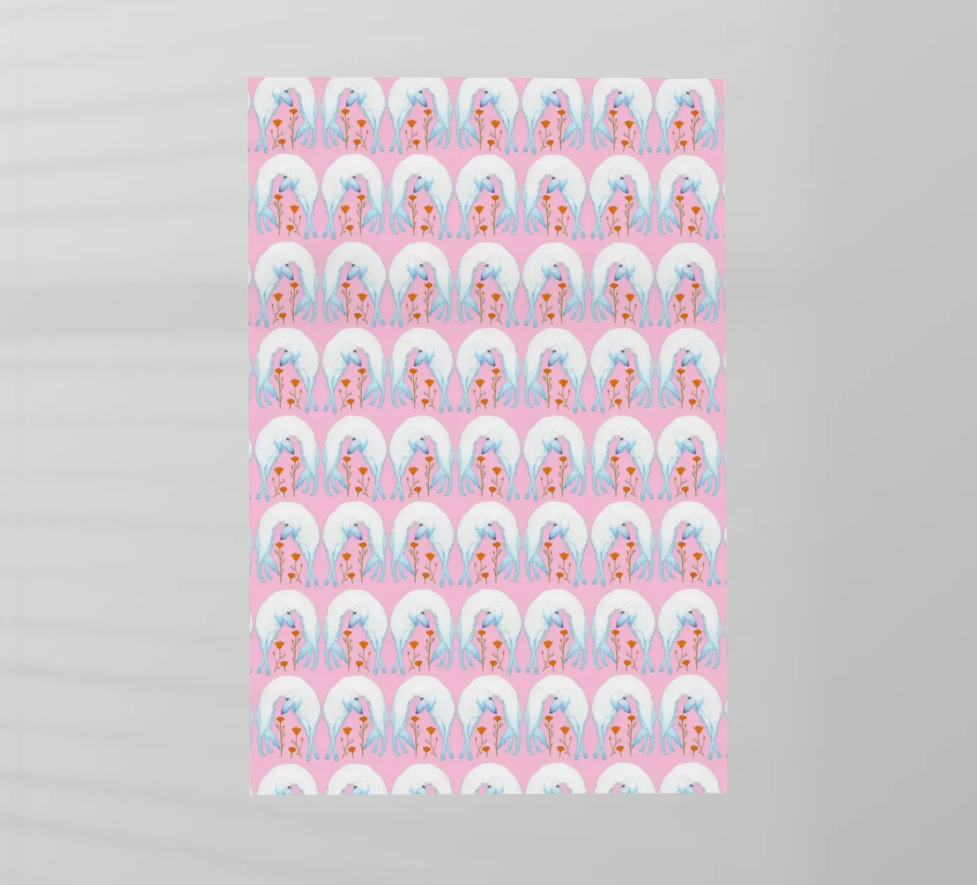 Borzoi pattern backlit film by Natalie Foss