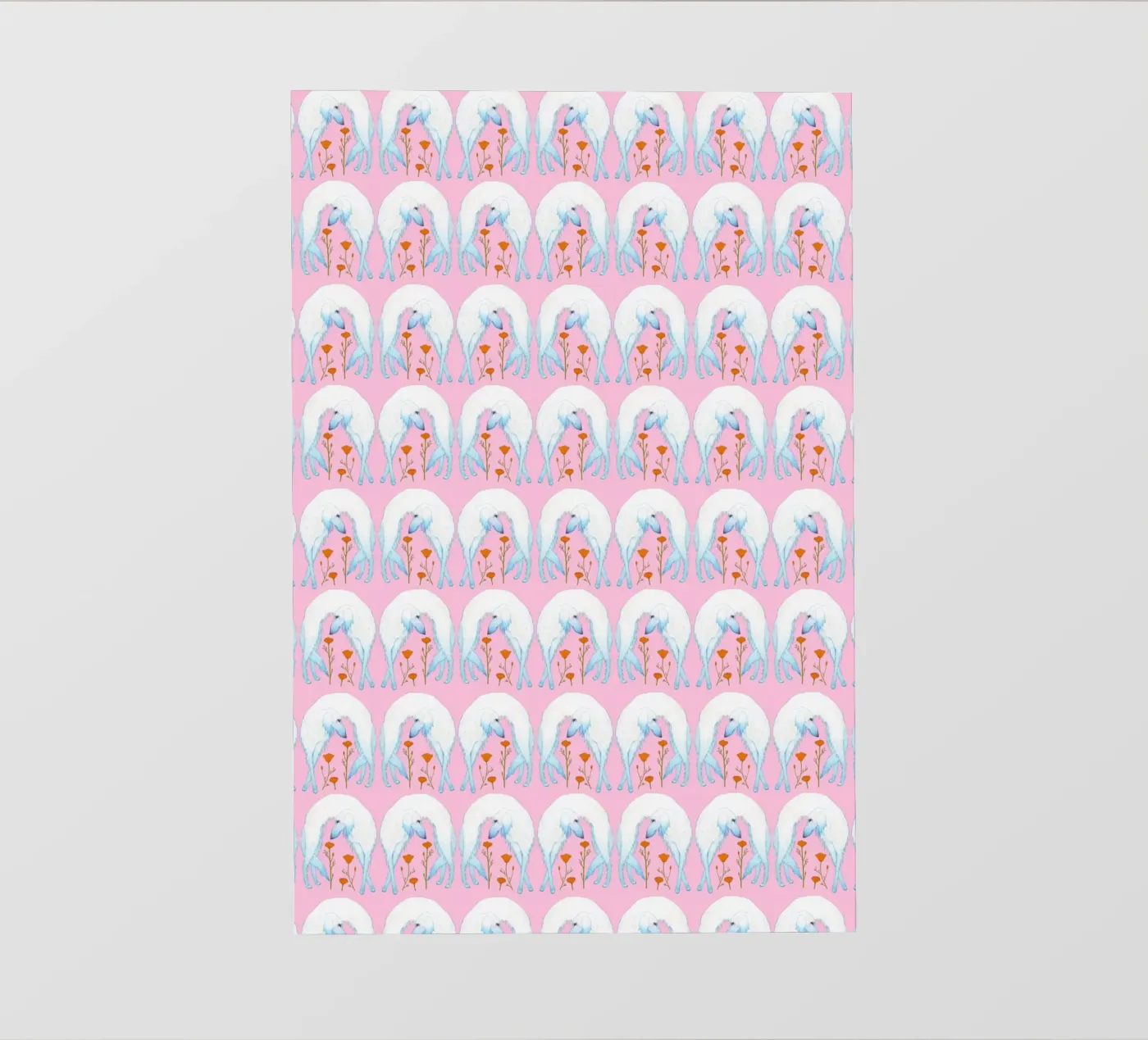 Borzoi pattern backlit film by Natalie Foss