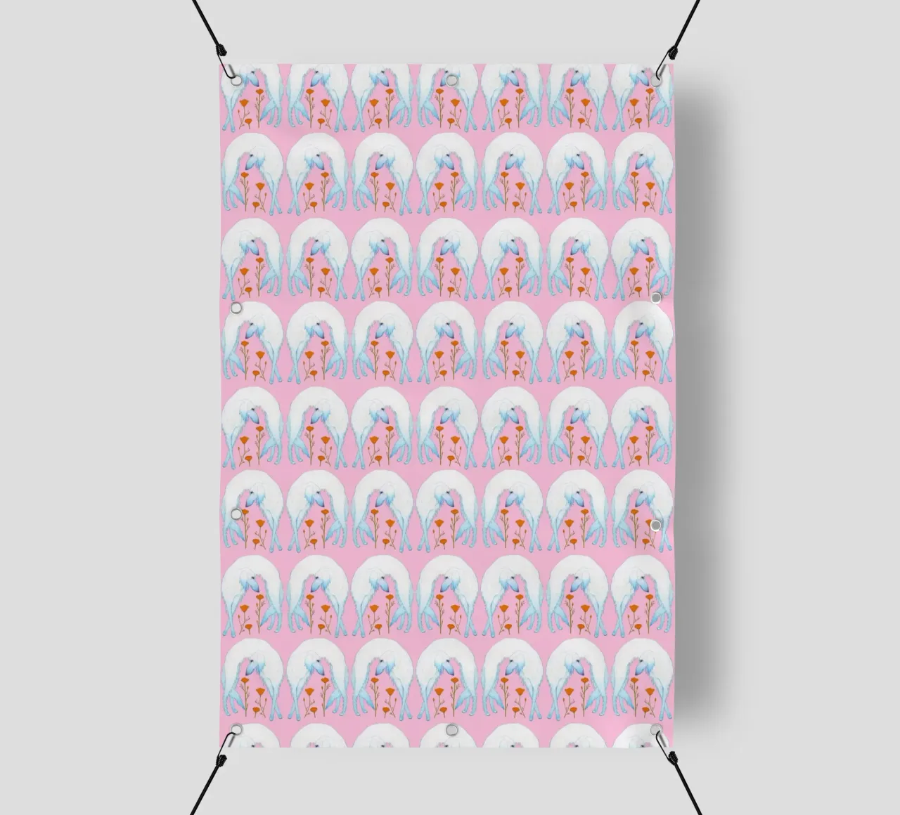 Borzoi pattern telo in pvc da Natalie Foss