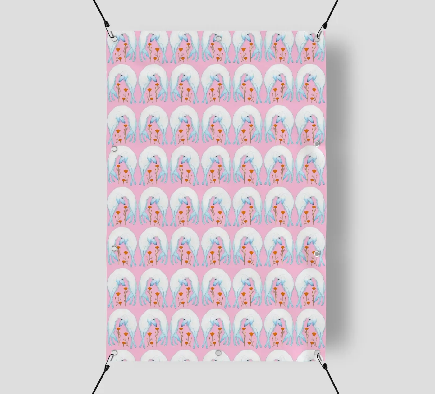 Borzoi pattern pvc cover by Natalie Foss