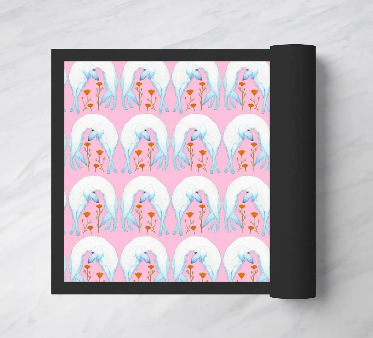 Borzoi pattern Fußmatte von Natalie Foss