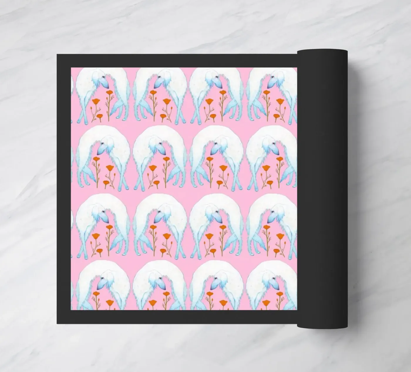 Borzoi pattern Fußmatte von Natalie Foss