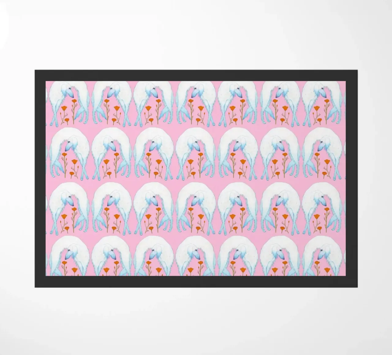 Borzoi pattern Fußmatte von Natalie Foss