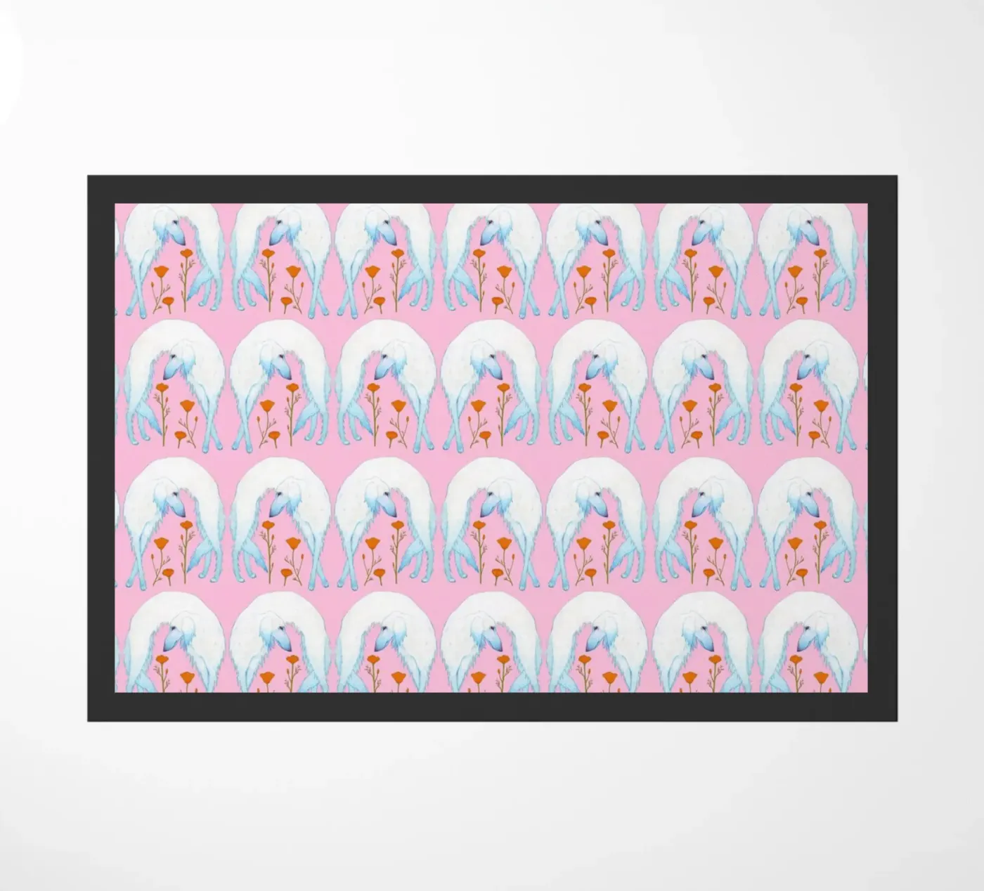 Borzoi pattern Fußmatte von Natalie Foss