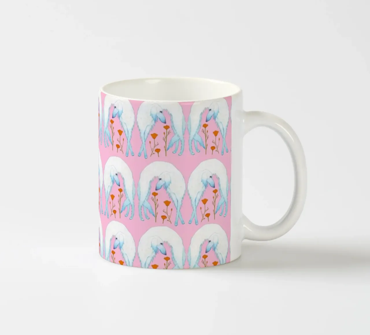 Borzoi pattern tazza in ceramica da Natalie Foss