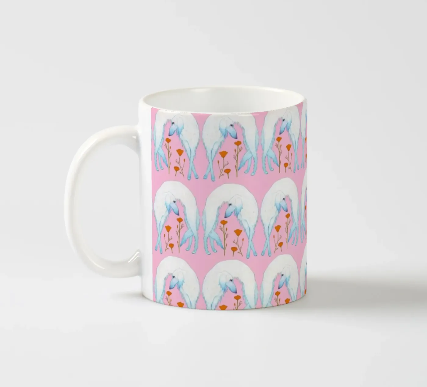 Borzoi pattern keramische mok van Natalie Foss