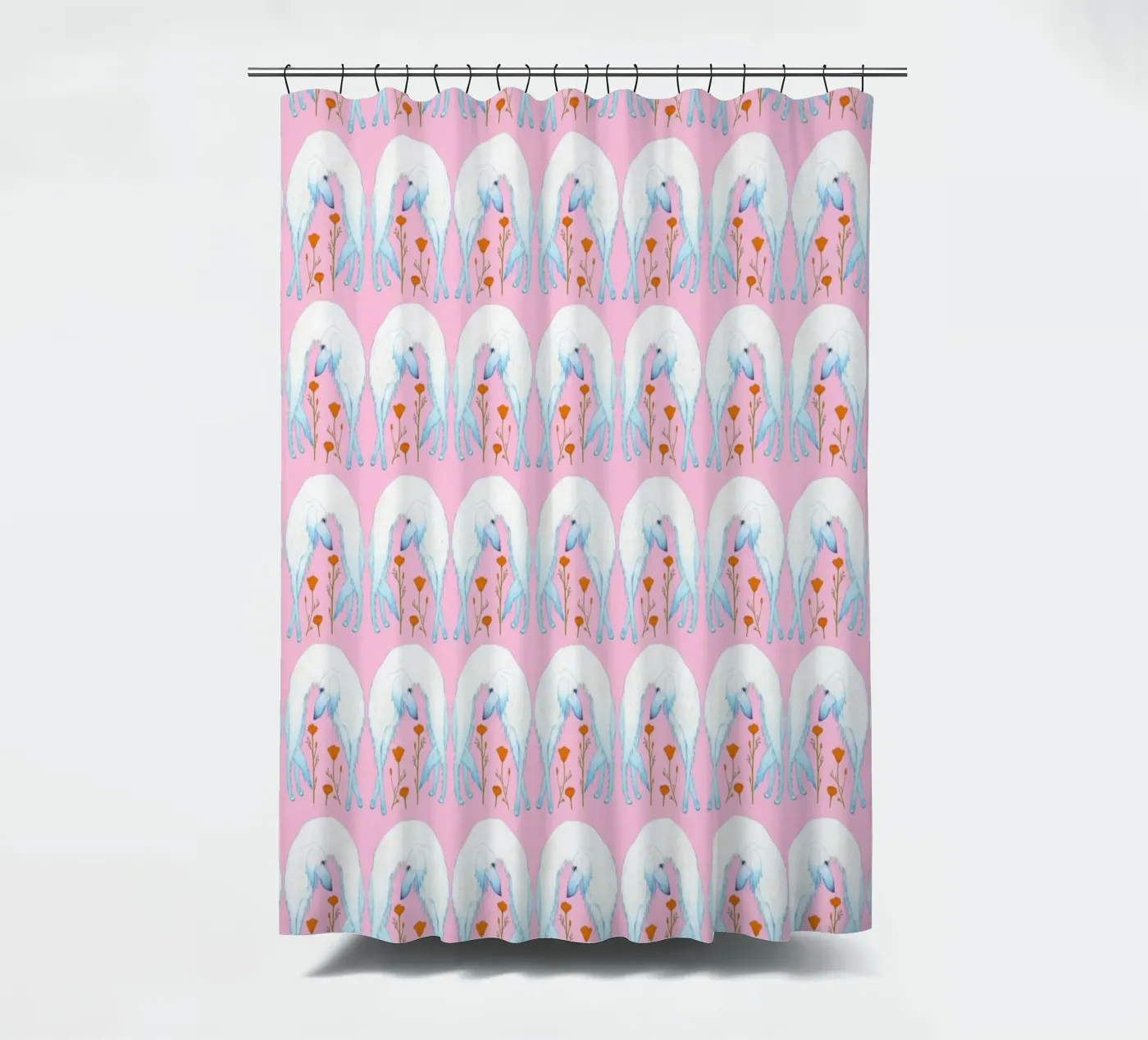 Borzoi pattern Duschvorhang von Natalie Foss