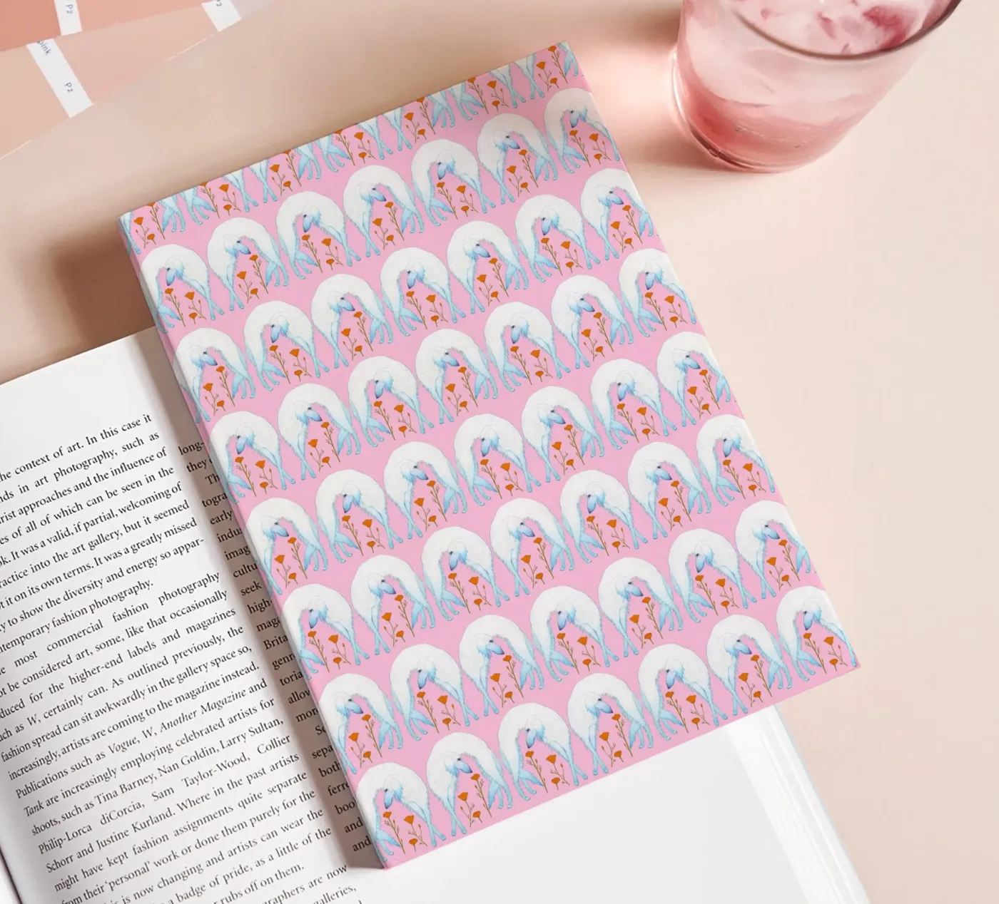 Borzoi pattern notebook by Natalie Foss