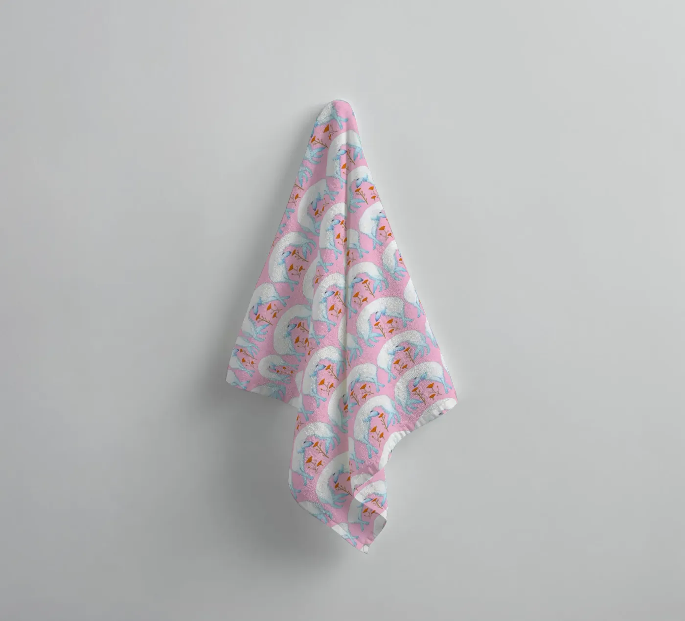 Borzoi pattern towel by Natalie Foss