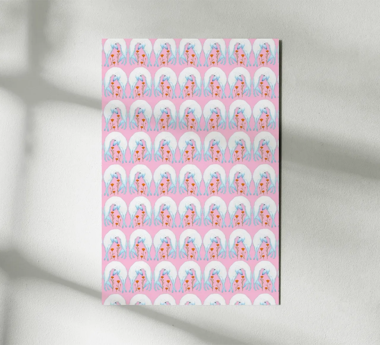 Borzoi pattern alluminio dibond da Natalie Foss