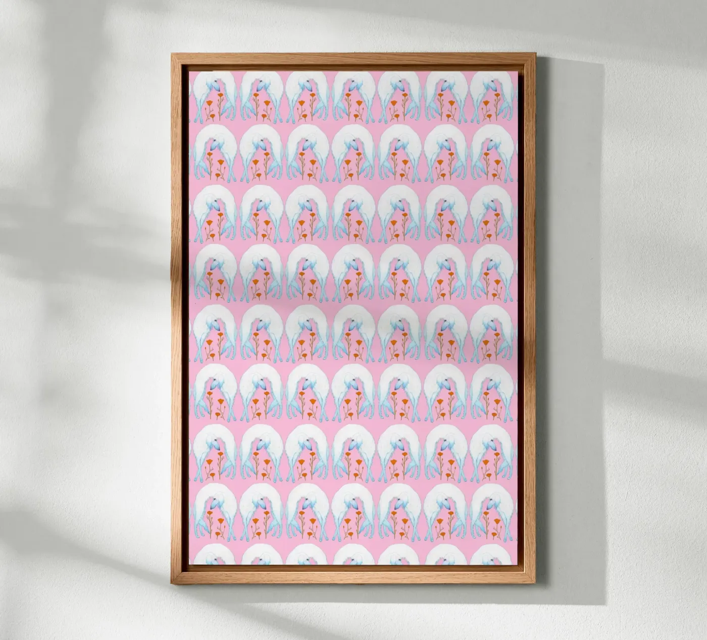 Borzoi pattern canvas van Natalie Foss