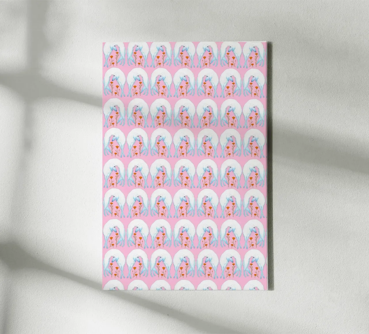 Borzoi pattern tela da Natalie Foss