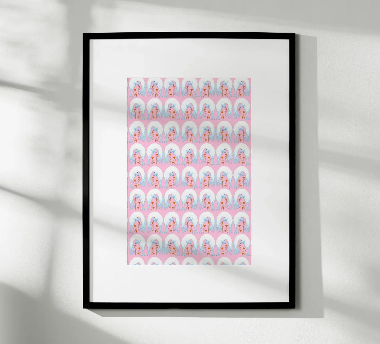 Borzoi pattern poster da Natalie Foss