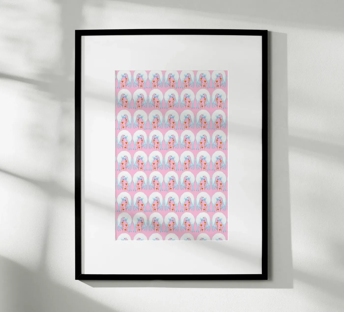 Borzoi pattern poster van Natalie Foss