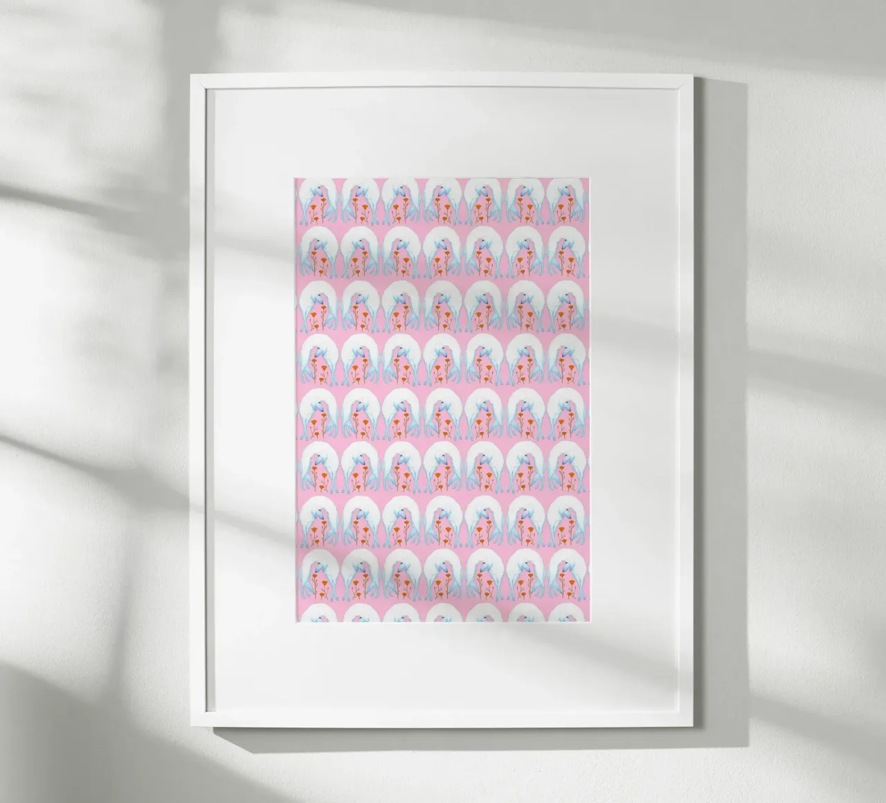 Borzoi pattern poster da Natalie Foss