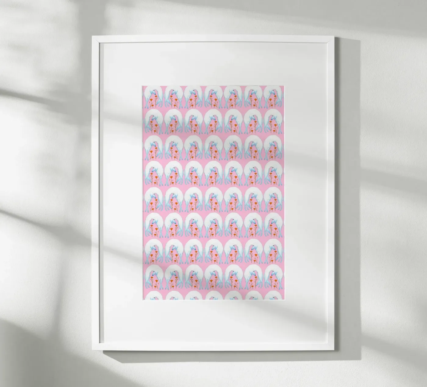 Borzoi pattern poster van Natalie Foss